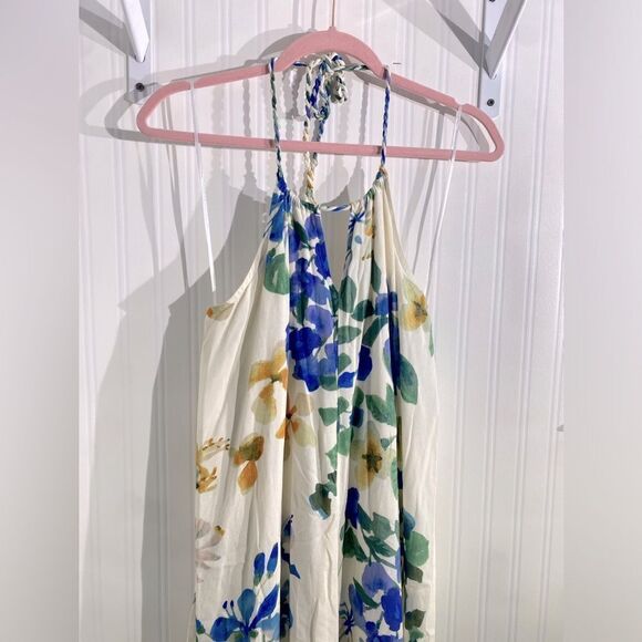 Lovestitch Floral Halter Tie Midi Maxi Dress Sz S/M - Picture 3 of 7